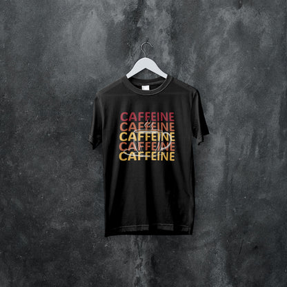 Caffeine | Black T-Shirt | Half Sleeves