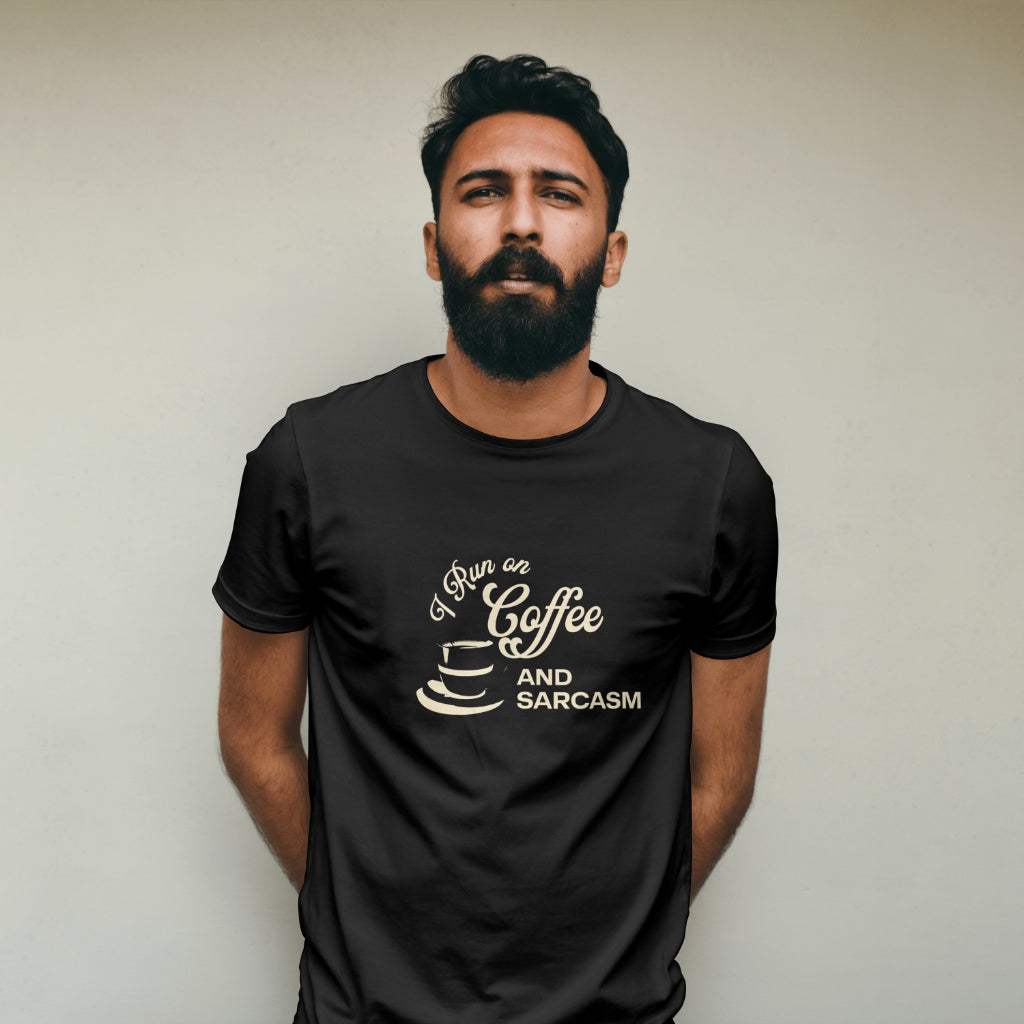 Coffee & Sarcasm | Black T-Shirt Unisex