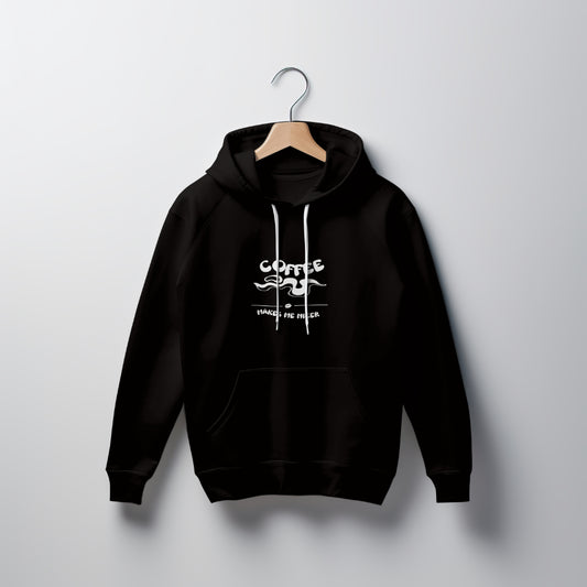 Coffee Makes Me Nice | Black Hoodie | Unisex