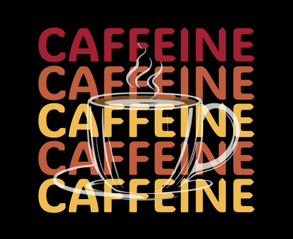 Caffeine | Black T-Shirt | Half Sleeves