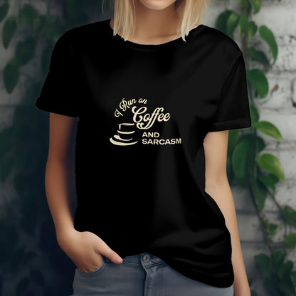 Coffee & Sarcasm | Black T-Shirt Unisex