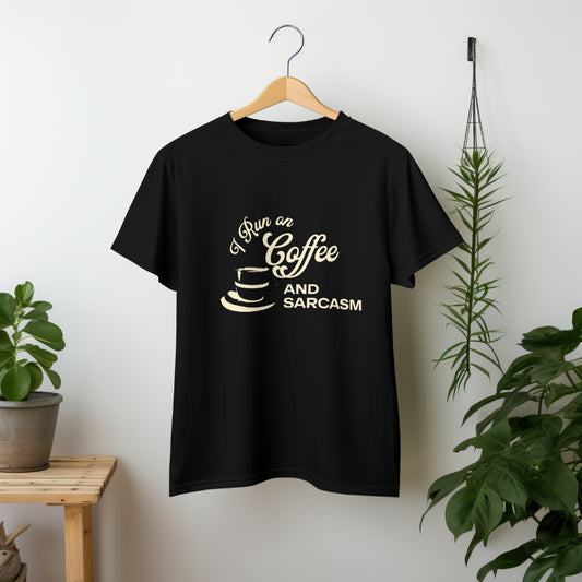 Coffee & Sarcasm | Black T-Shirt Unisex