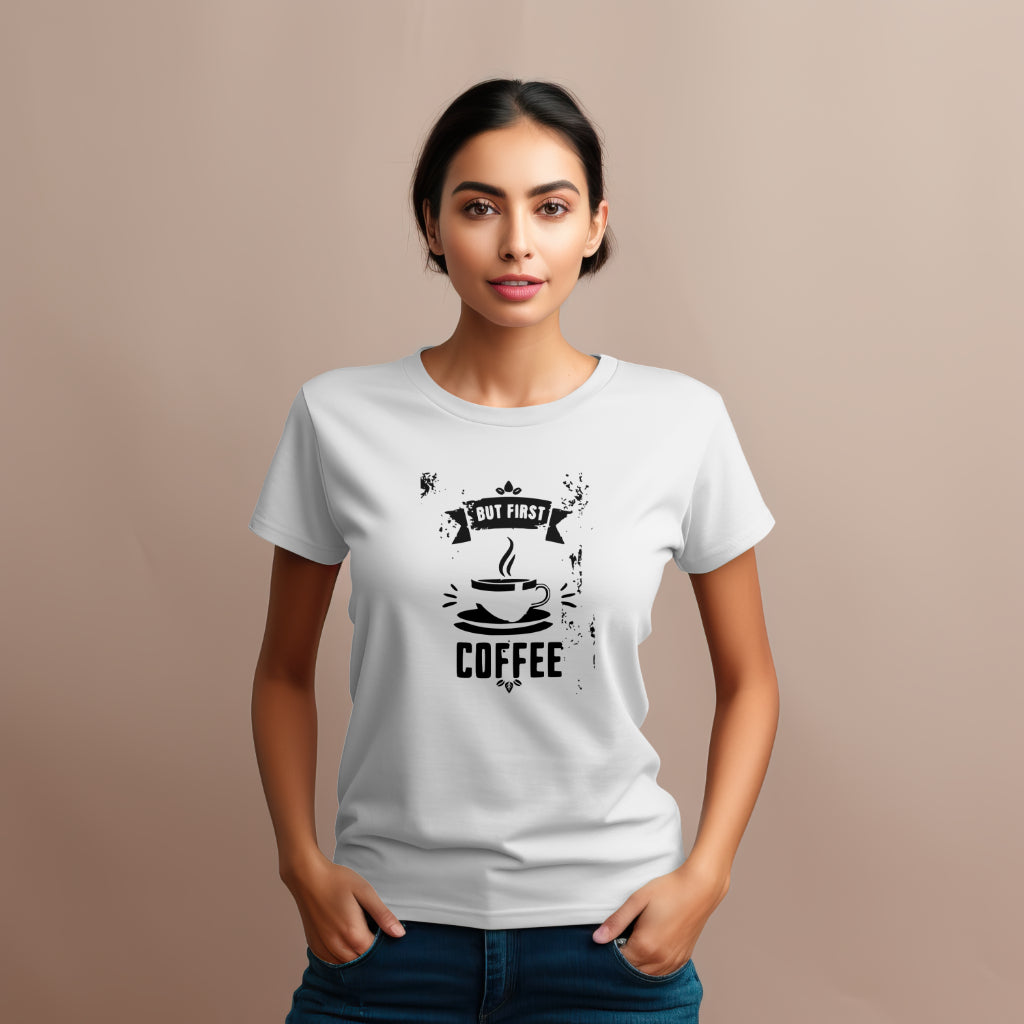 But First Coffee | White T-Shirt UNISEX