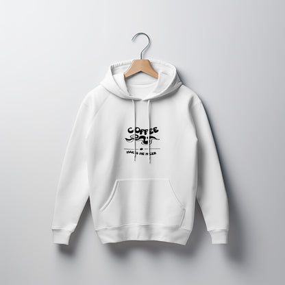 Coffee makes me nice | White Hoodie | Unisex