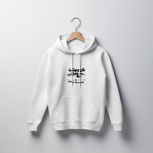 Coffee makes me nice | White Hoodie | Unisex